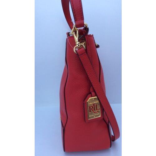 Ralph Lauren  bag  Lauren Morrison - Red Exterior, Gold Lining, Gold Handle/Strap 4