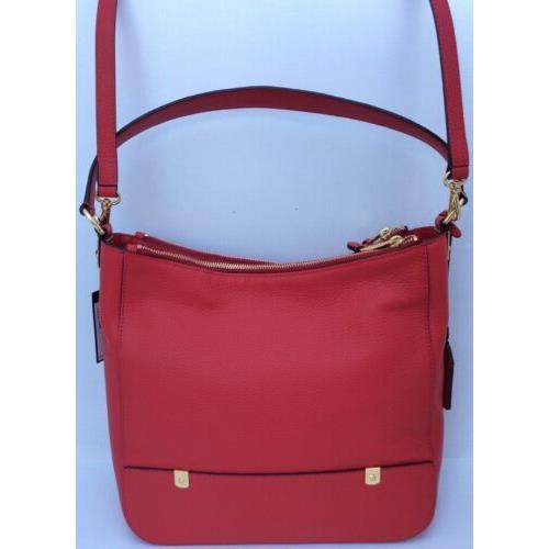 Ralph Lauren  bag  Lauren Morrison - Red Exterior, Gold Lining, Gold Handle/Strap 7