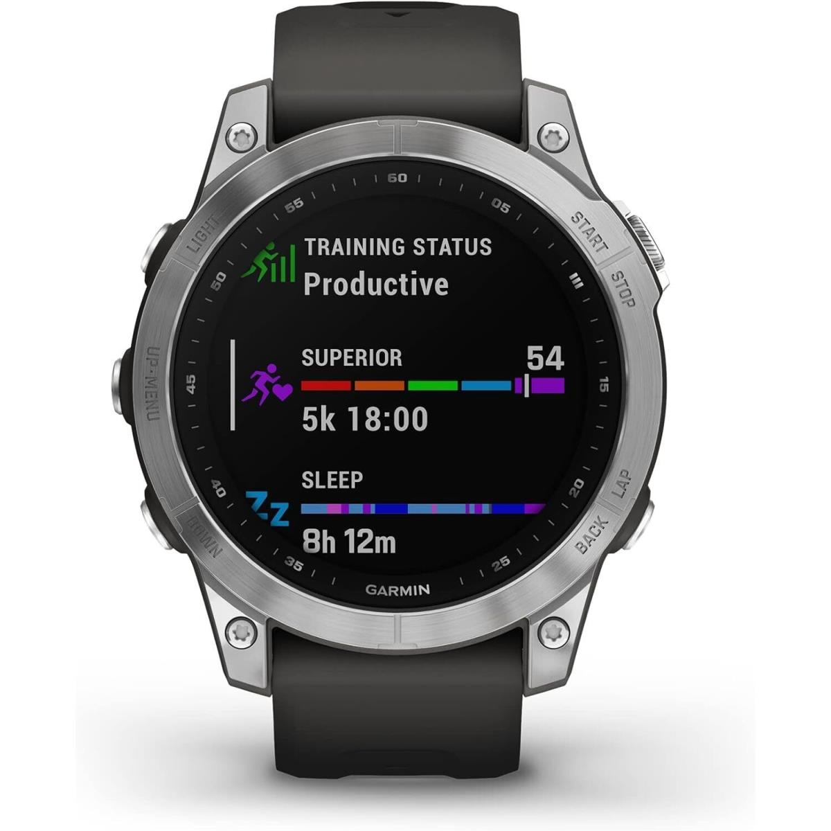 Garmin 010-02540-00 Fenix 7 Adventure Gps Smartwatch Silver with Graphite Band