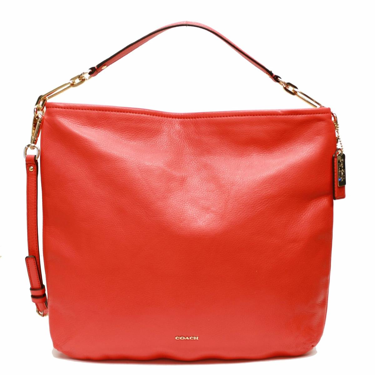 Coach 27858 Madison Leather Hobo- Love Red