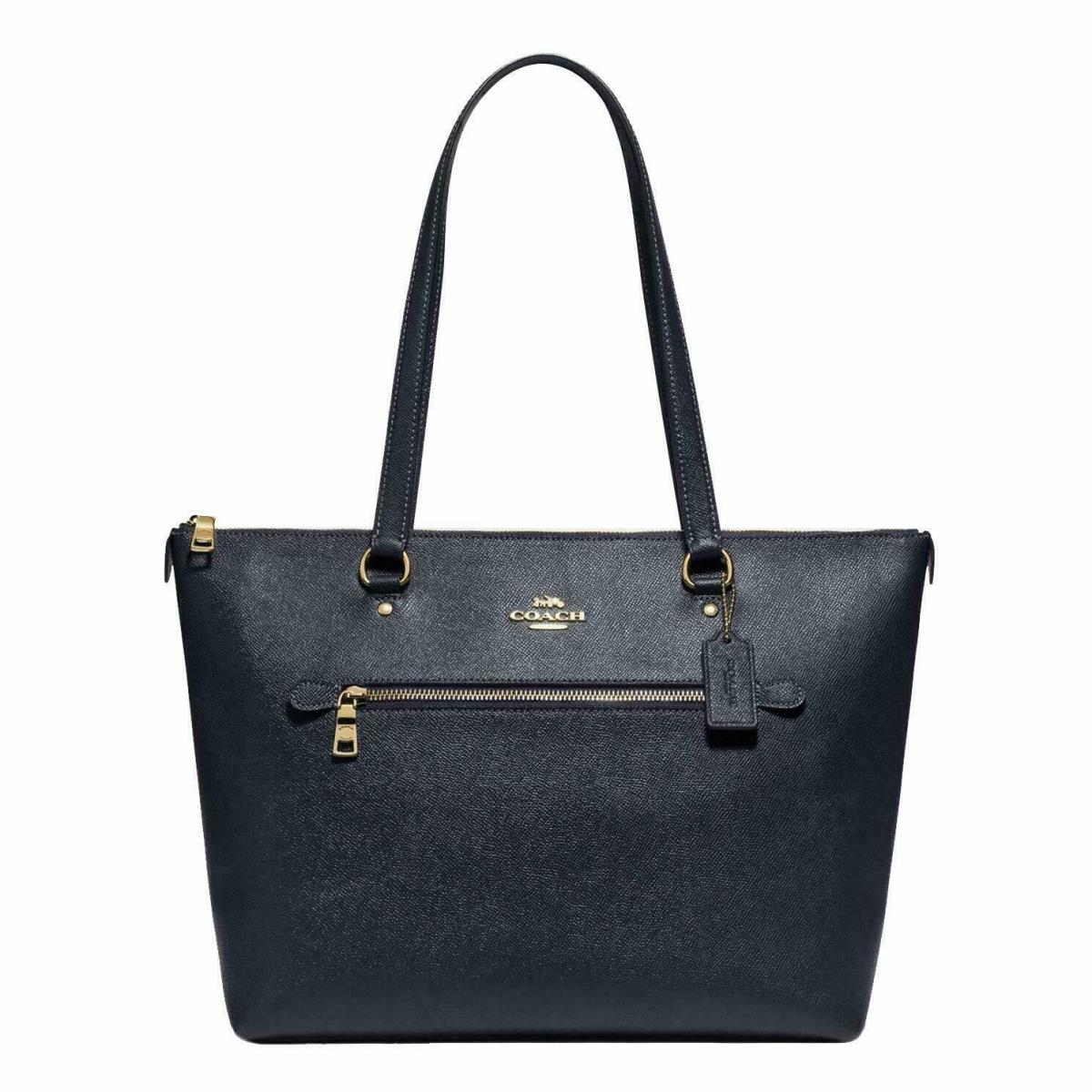 Coach 79608 Crossgrain Leather Gallery Tote Im/midnight Blue ...