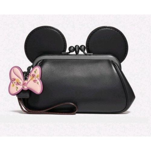 Coach Disney Kisslock Wristlet with Minnie Mouse Ears- IN Hand Ready TO Ship