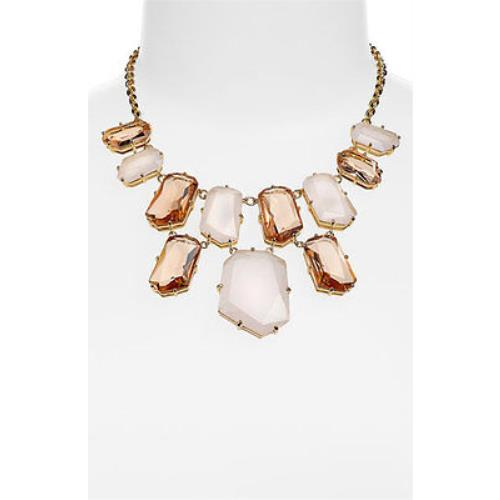 Kate Spade Bridal Statement Set IN Stone Necklace Earrings Set Pale Pink Blush