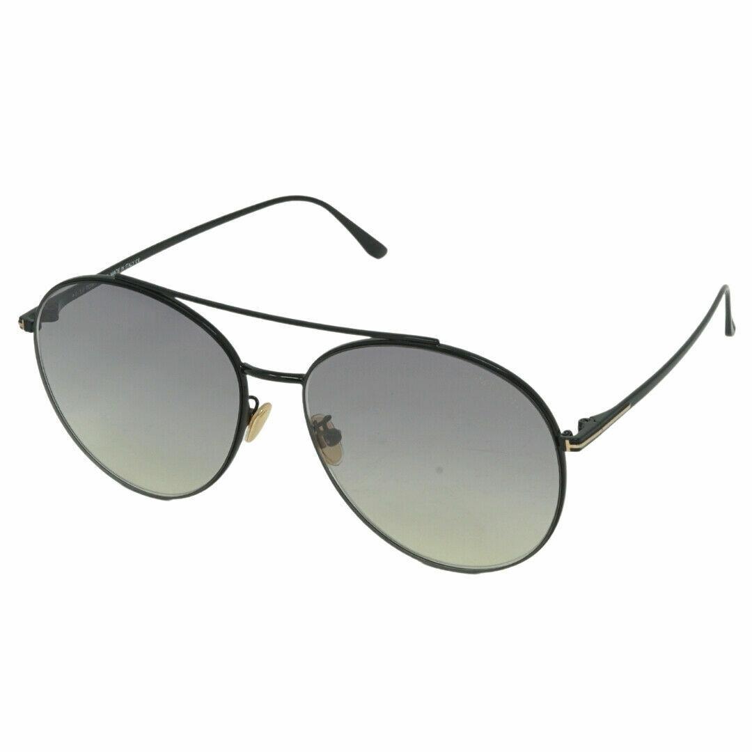 Tom Ford FT 0757 01C Shiny Black/ Smoke Mirrored Lens Sunglasses 59mm