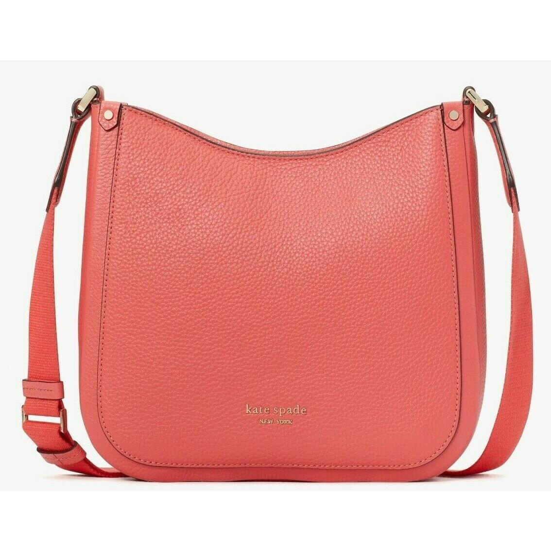 Kate Spade Roulette Messenger Peach Melba Leather PXR00329 Crossbody FS