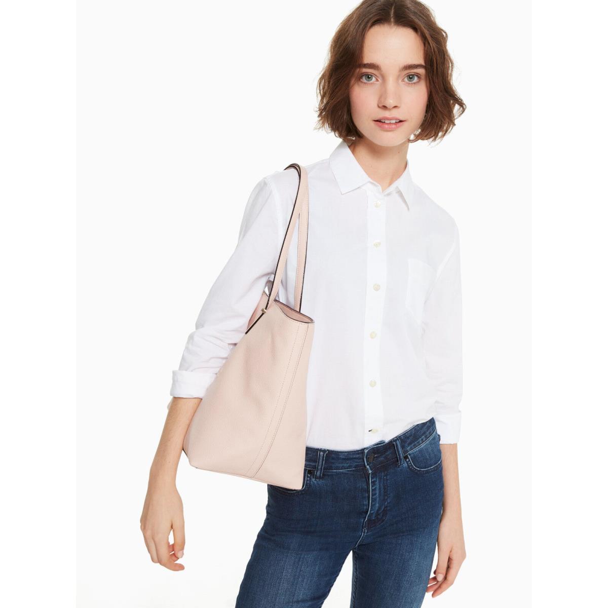 Kate Spade Larchmont Logo Penny Leather Large Tote WKRU5619 Gift Bag FS