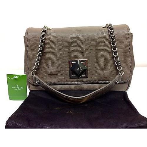 Kate Spade Leather Purse Marble Hill Rafaela Handbag Pipe Gray Satchel