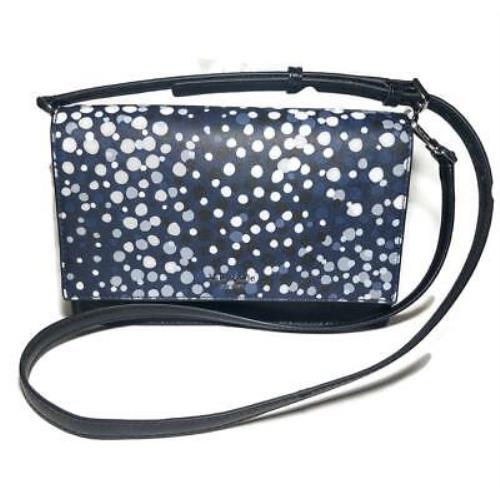 Kate Spade Small Convertible Cameron Soiree Dot Crossbody Handbag - Blue Exterior
