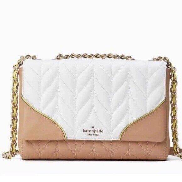 Kate Spade Briar Lane Quilted White/dove Multi Colorblock Crossbody WKRU6719