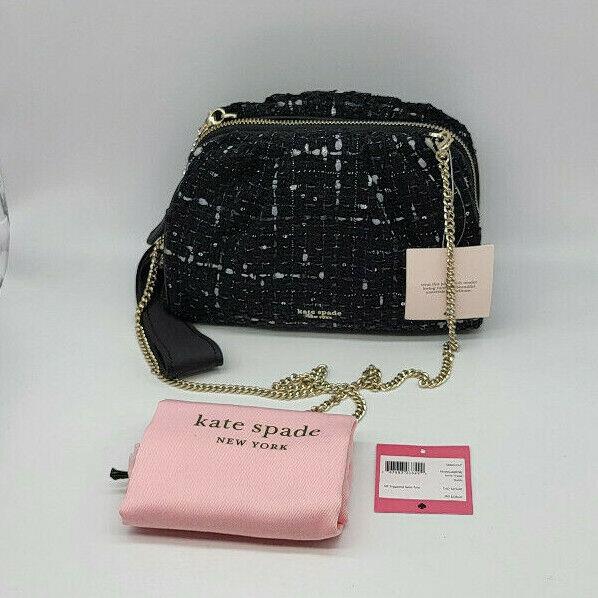 Kate Spade Party Tweed Clutch Crossbody Black Multi