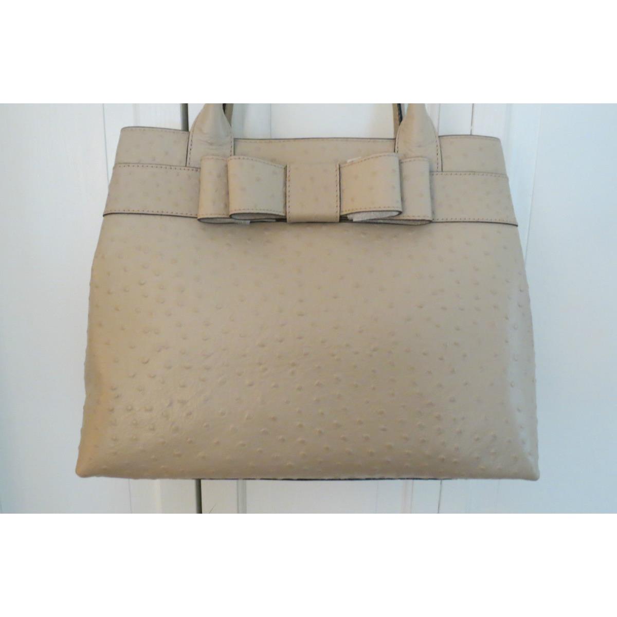 Large Kate Spade Ostrich Diehl Purse/shoulder Beige