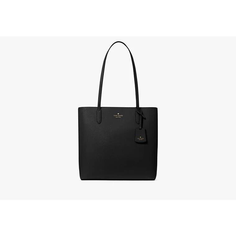 Kate Spade Brynn Large Tote Bag Bow Dangle Classic Black KG109 - Hardware: Gold, Lining: , Exterior: Black