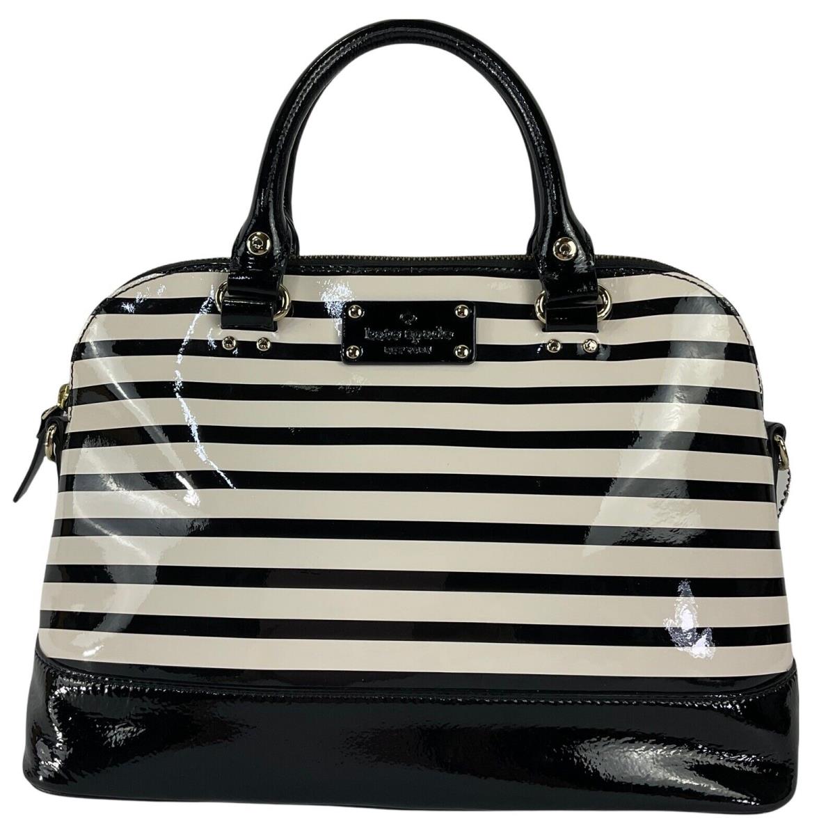 Kate Spade Purse Wellesley Patentstripe Small Rachelle WKRU2505 Leather