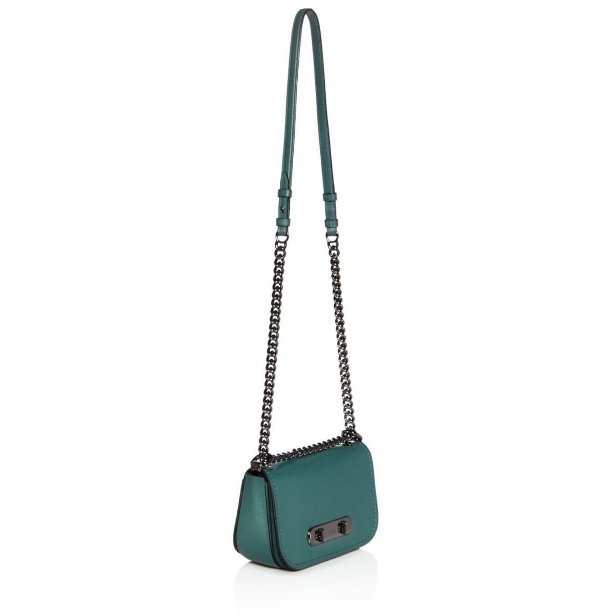 Coach 18858 Swagger20 Stone Glovetanned Leather Crossbody Dk/dark Turquoise Blac