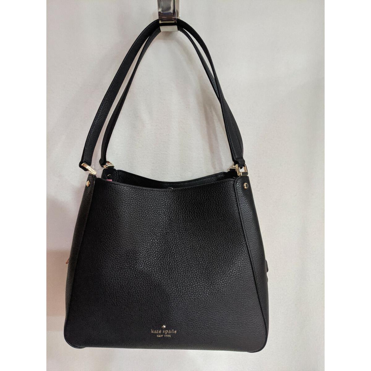 Kate Spade Leila Black Medium Triple Compartment Shoulder Back WKR00344-001