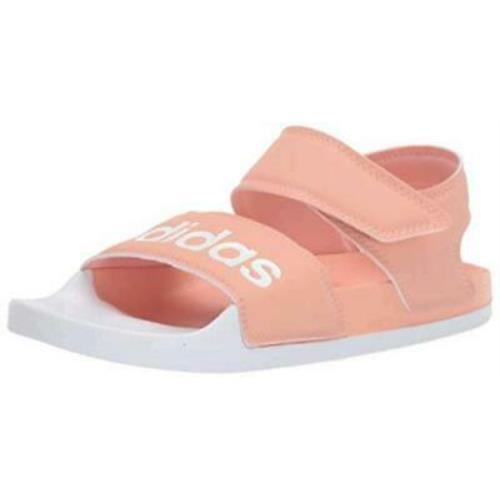 Adidas Women`s Adilette Sandal Dust Pink/white/white Size 8.0