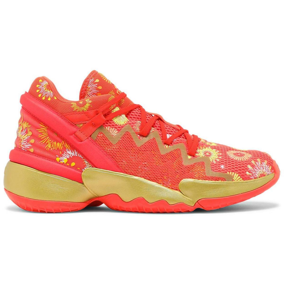 donovan mitchell shoes red and gold