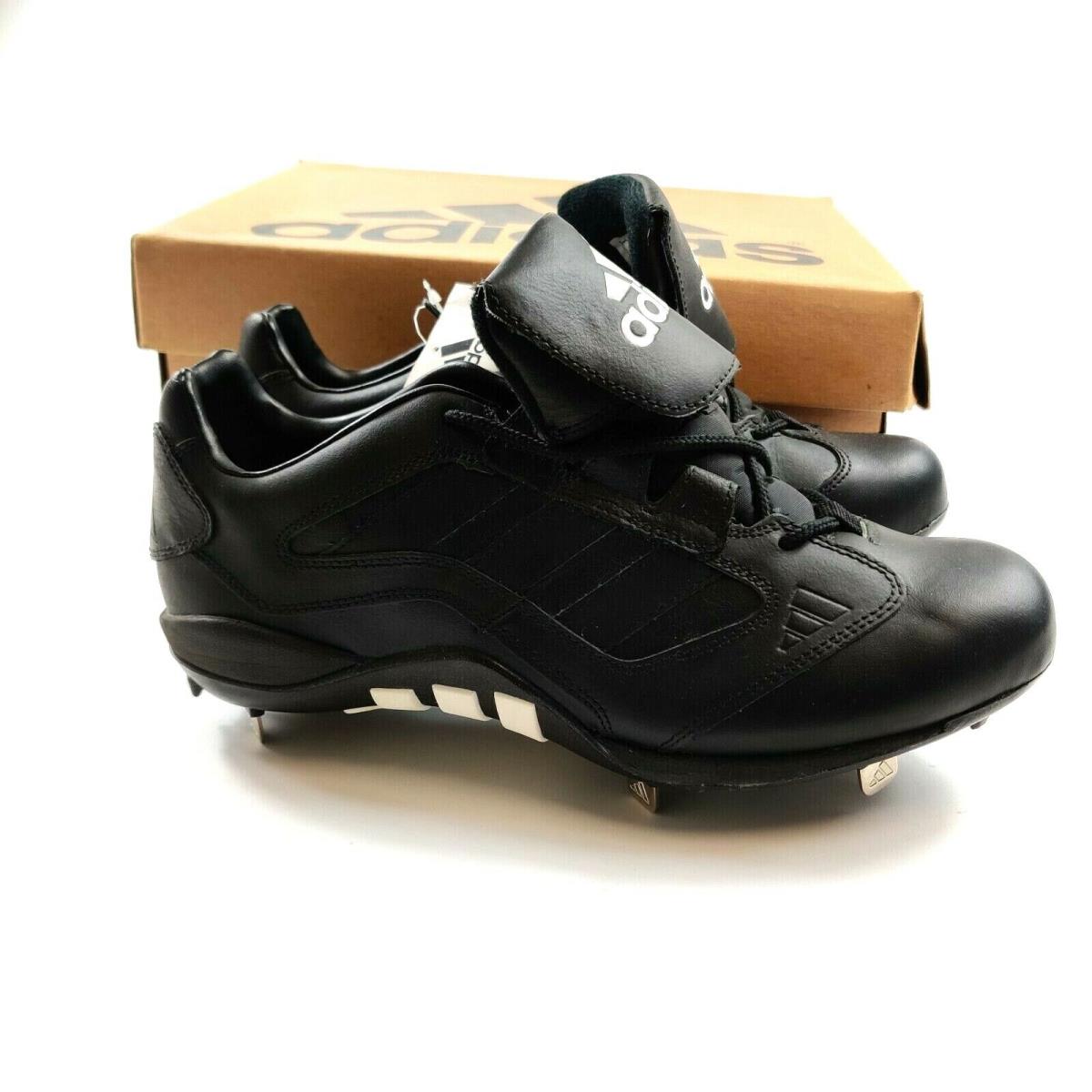 Vintage Adidas Mens Size 9.5 Black Soccer Shoes Cleats Mvp LO 1NB Cleated Nos