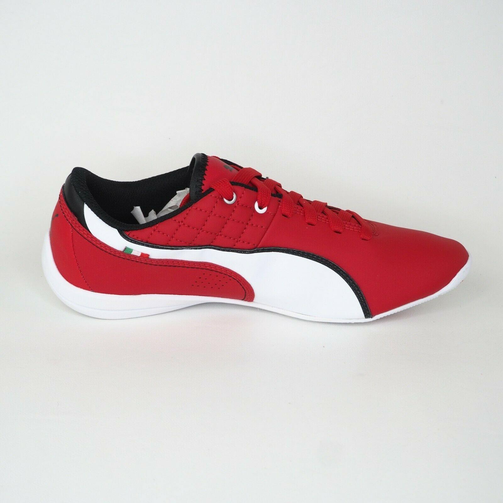 red leather puma trainers