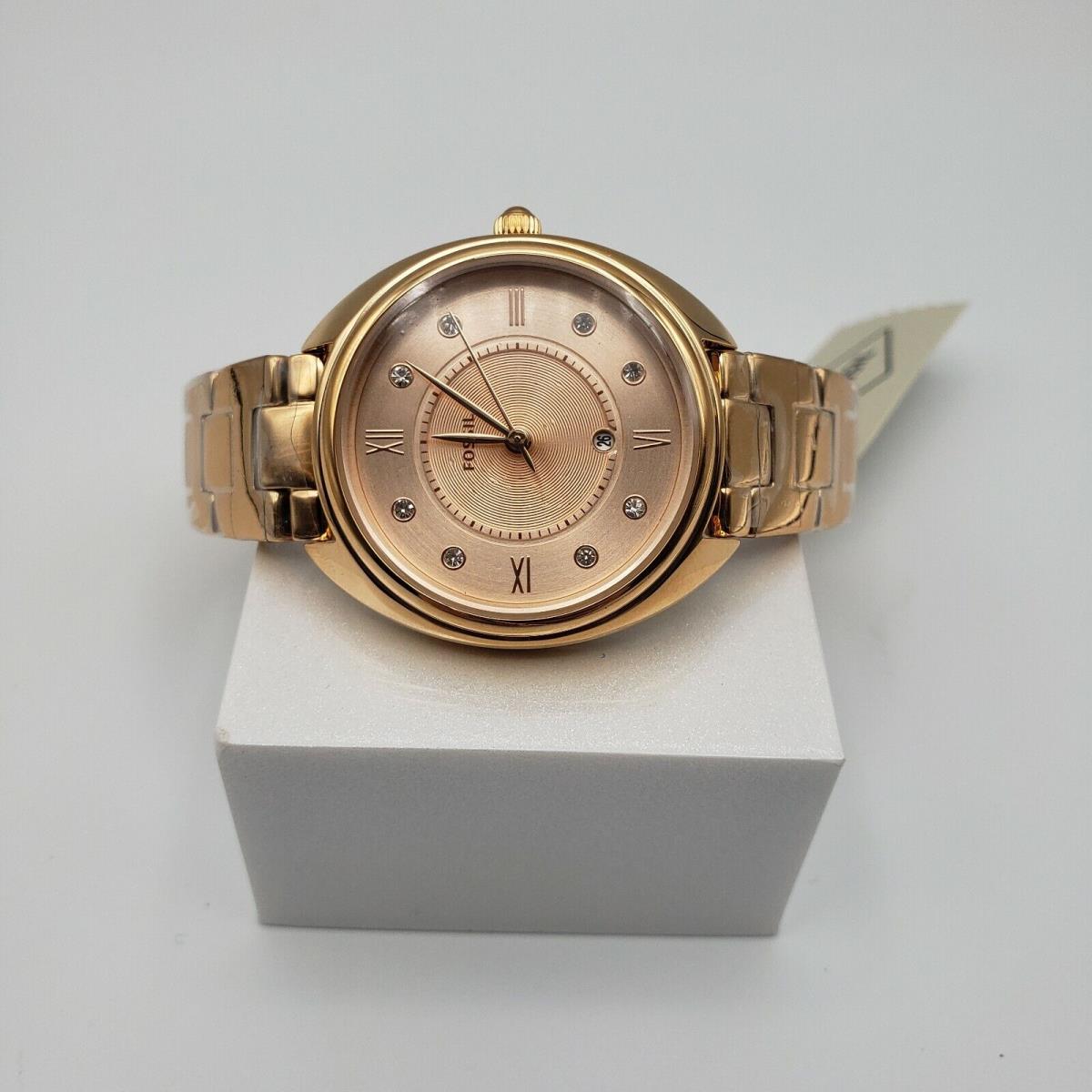Fossil watch  - Rose Gold Dial, Rose Gold Band, Rose Gold Bezel