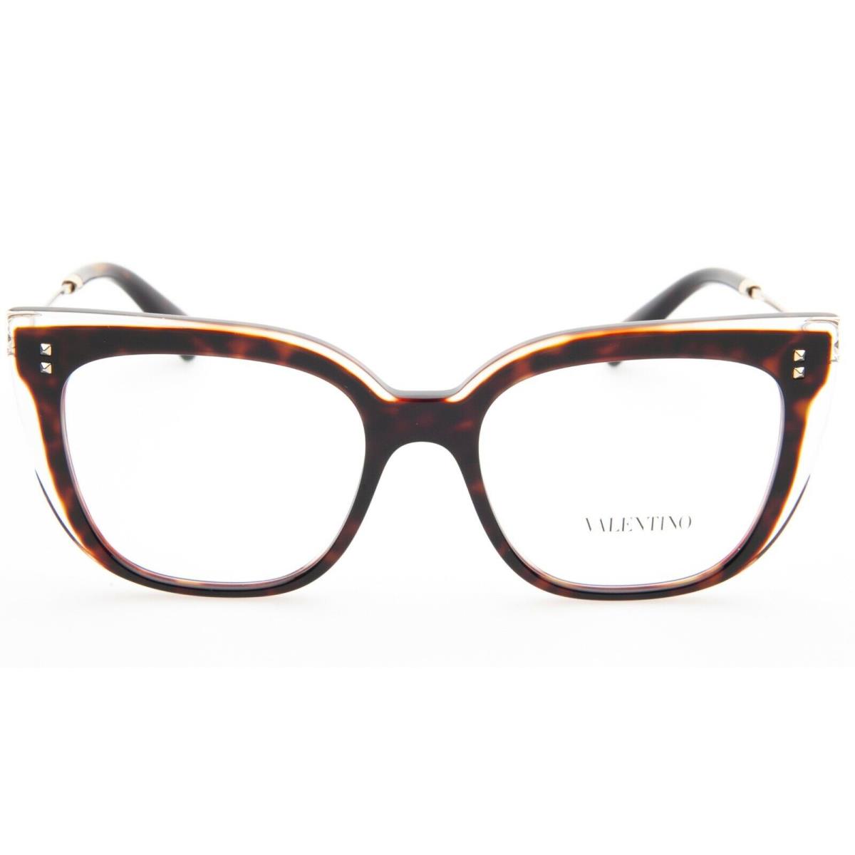 Valentino VA 3021 5087 Havana /transparent Eyeglasses 51-17-140 B42mm Italy