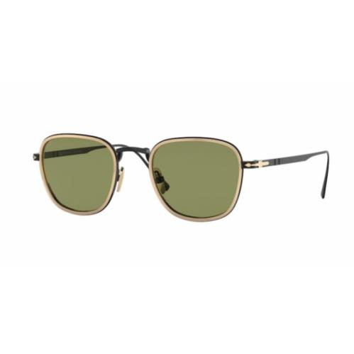 Persol Sunglasses PO5007ST 80084E 47 Black Gold/green Lens