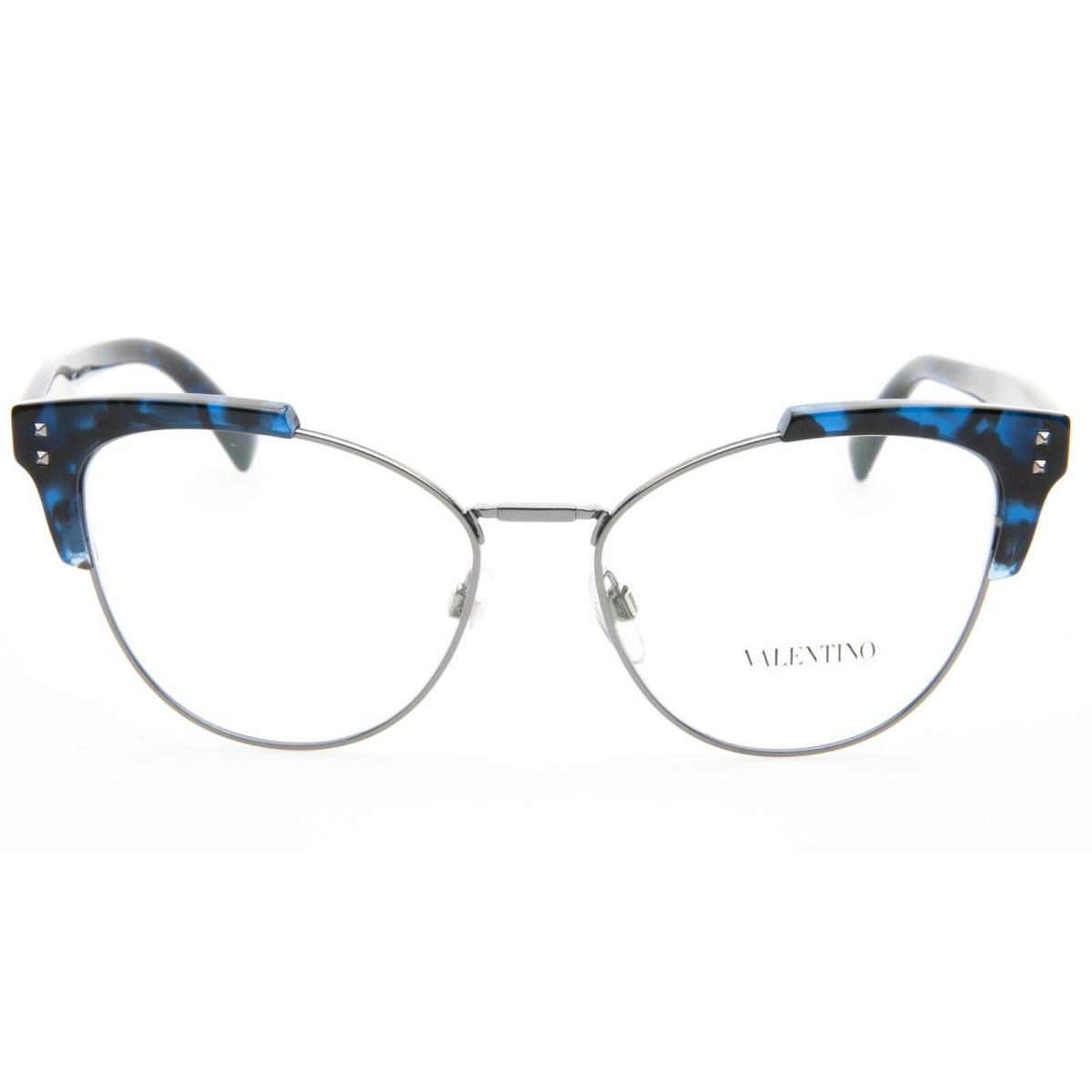 Valentino VA 3027 5031 Havana Blue Eyeglasses Frame 53-16-140 B46mm Italy