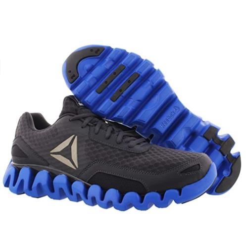 Reebok Men`s Zig Evolution Running Shoes Lead Blue Pewter BS6667 Size 8.5