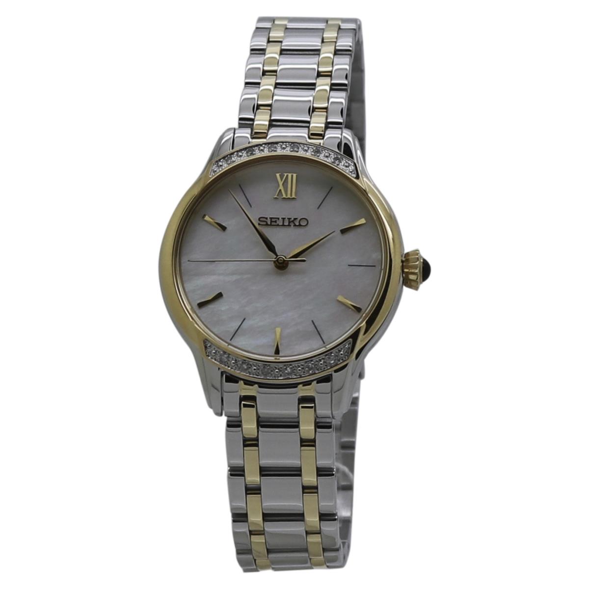 Seiko Quartz Mother of Pearl Dial Two-tone Ladies Watch SRZ544