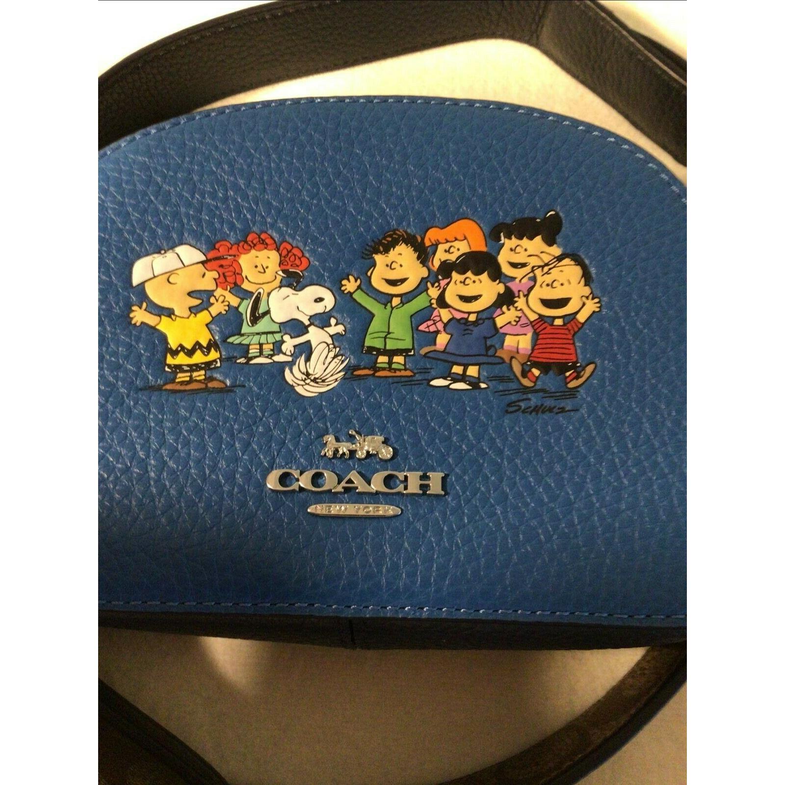 coach x peanuts mini serena satchel with snoopy and friends