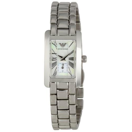 Emporio Armani Silver Tone Mother OF Pearl Dial Roman `S Bracelet WATCH-AR0171