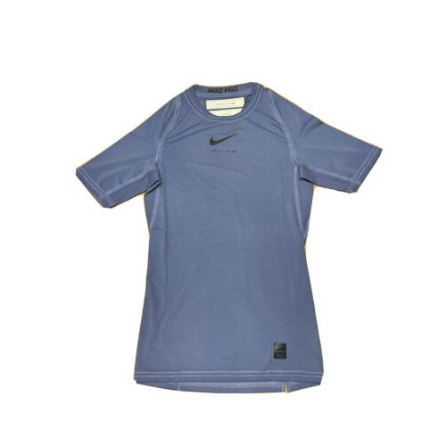 Nike 1017 Alyx 9SM Pro Compression Short Sleeve Shirt Blue Size Medium