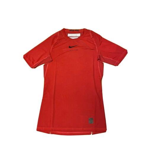 Nike 1017 Alyx 9SM Pro Compression Short Sleeve Shirt Red Size Large