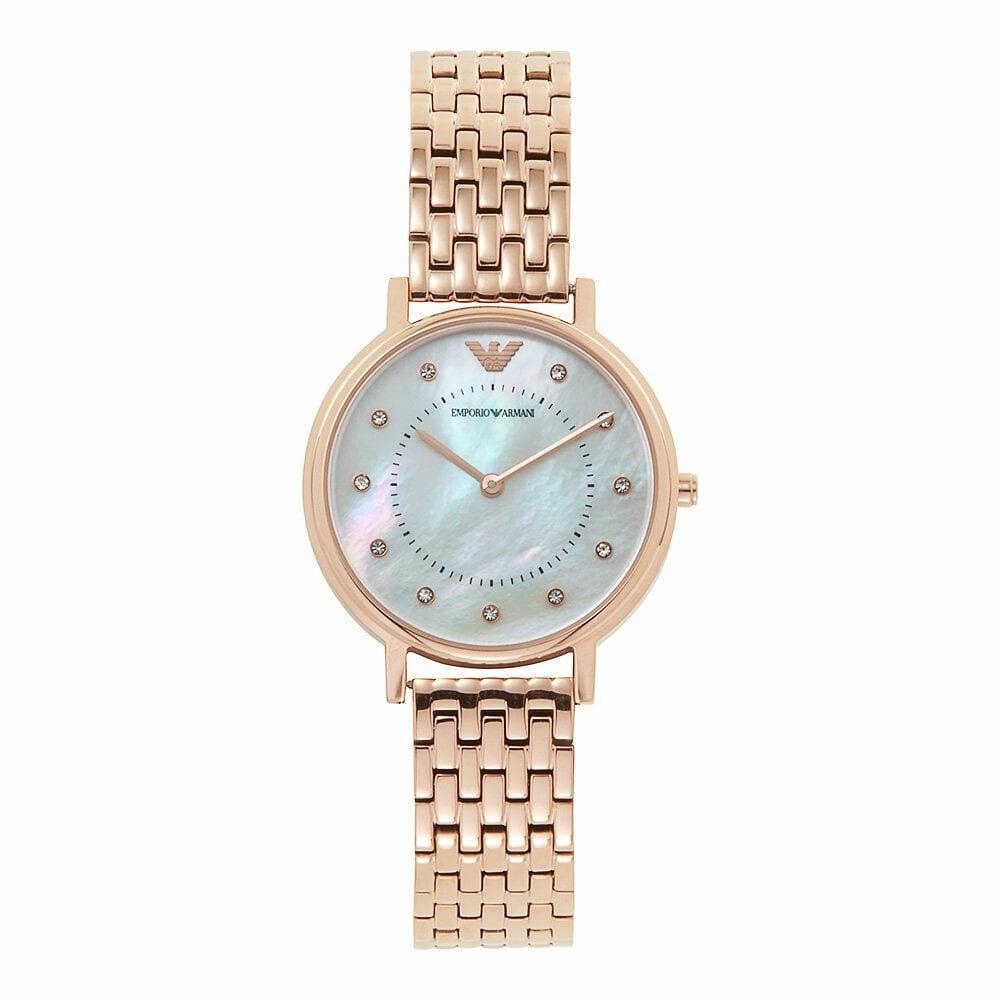 Emporio Armani Kappa Ladies Stainless Steel Rose Gold Tone Watch AR11006 - Rose Gold Face, Rose Gold Dial, Rose Gold Band