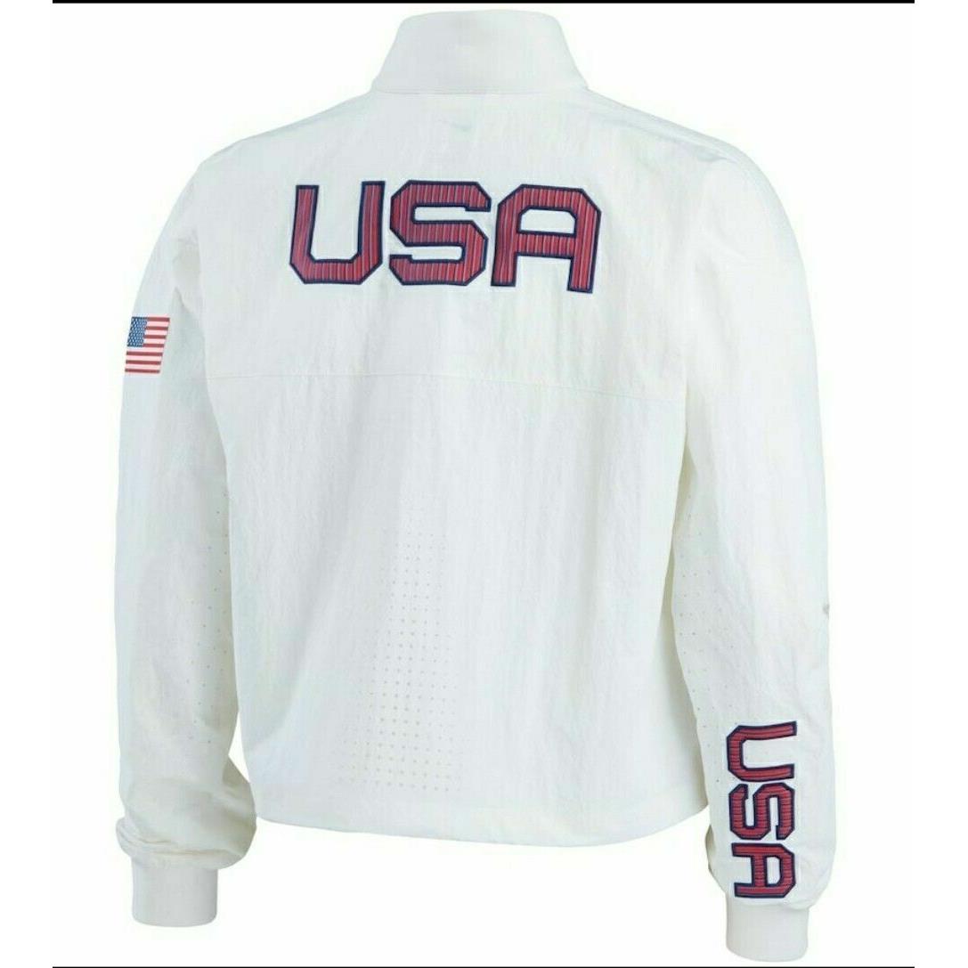 Nike Team Usa Windrunner Medal Stand Jacket White Women`s Sz. Medium CK4604-100