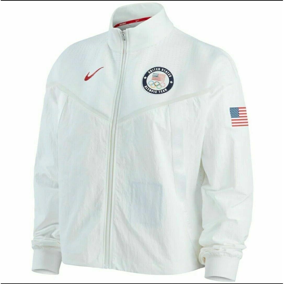 Nike Team Usa Windrunner Medal Stand Jacket White Women`s Sz. XS CK4604-100