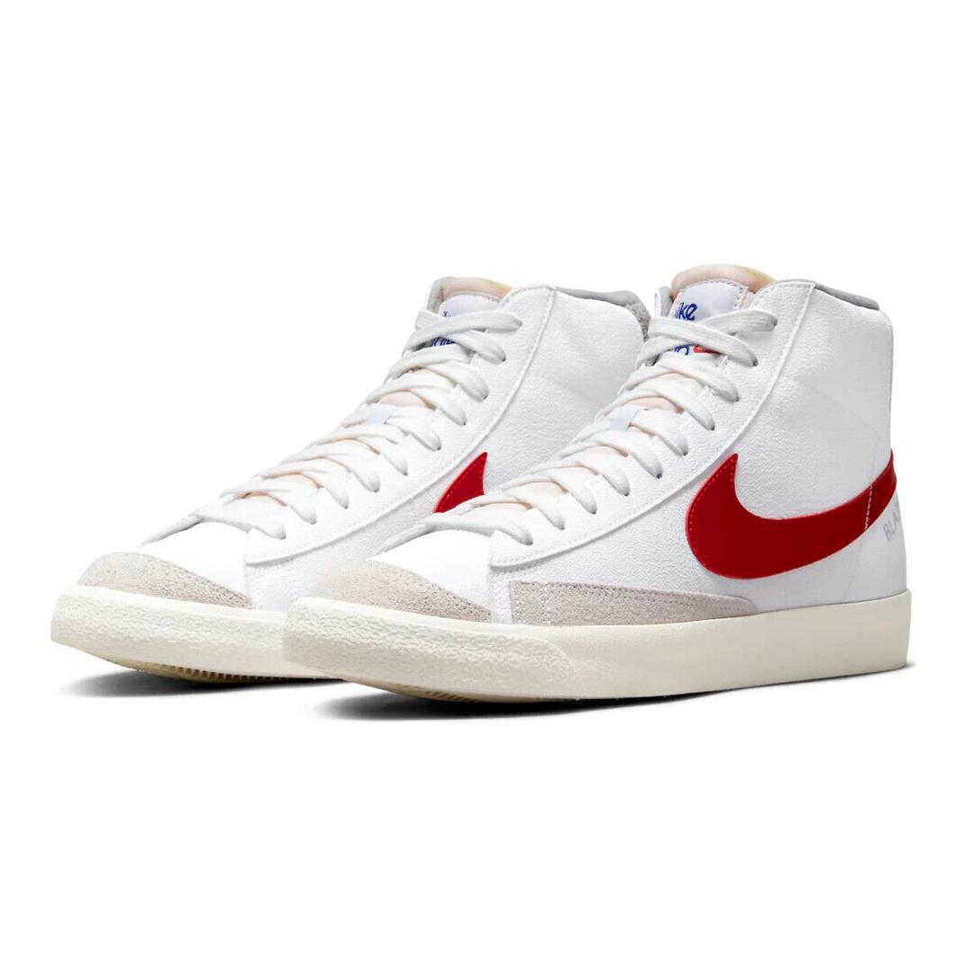 Nike Blazer Mid 77 Mens Size 10 Shoes DH7694 100 White Phantom Gym Red