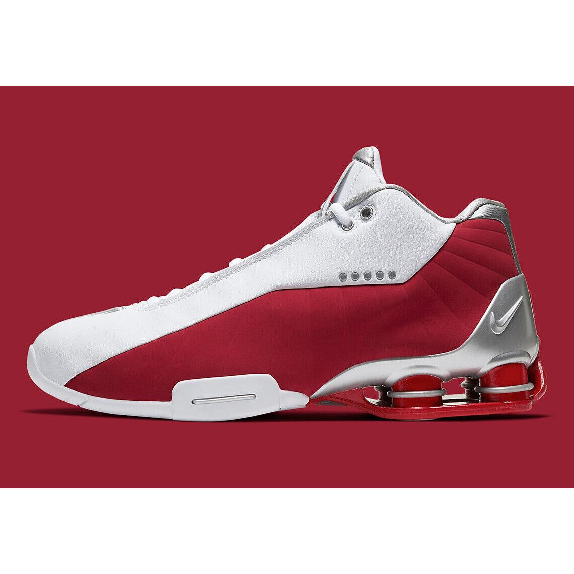 nike shox bb4 white red