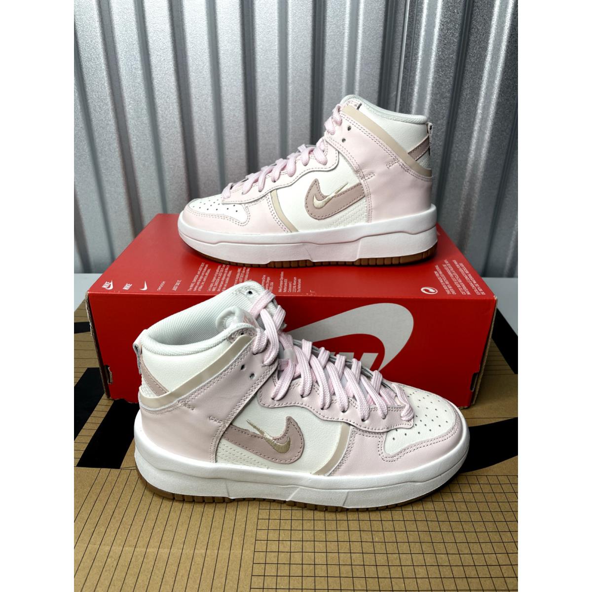 Nike Women Dunk High UP Sail Pink Oxford DH3718 102 - Sz 12 Women/men 10.5 - Sail Pink Oxford