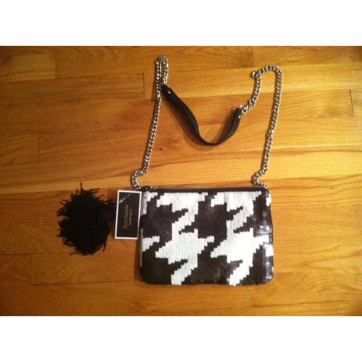 Juicy Couture Sequin Houndstooth Louisa Crossbody Bag Org. Mint