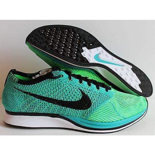 Nike Flyknit Racer Sport Turquoise-black-green SZ 14 526628-300 | 883212075451 - Nike shoes Flyknit Racer - SPORT TURQ |