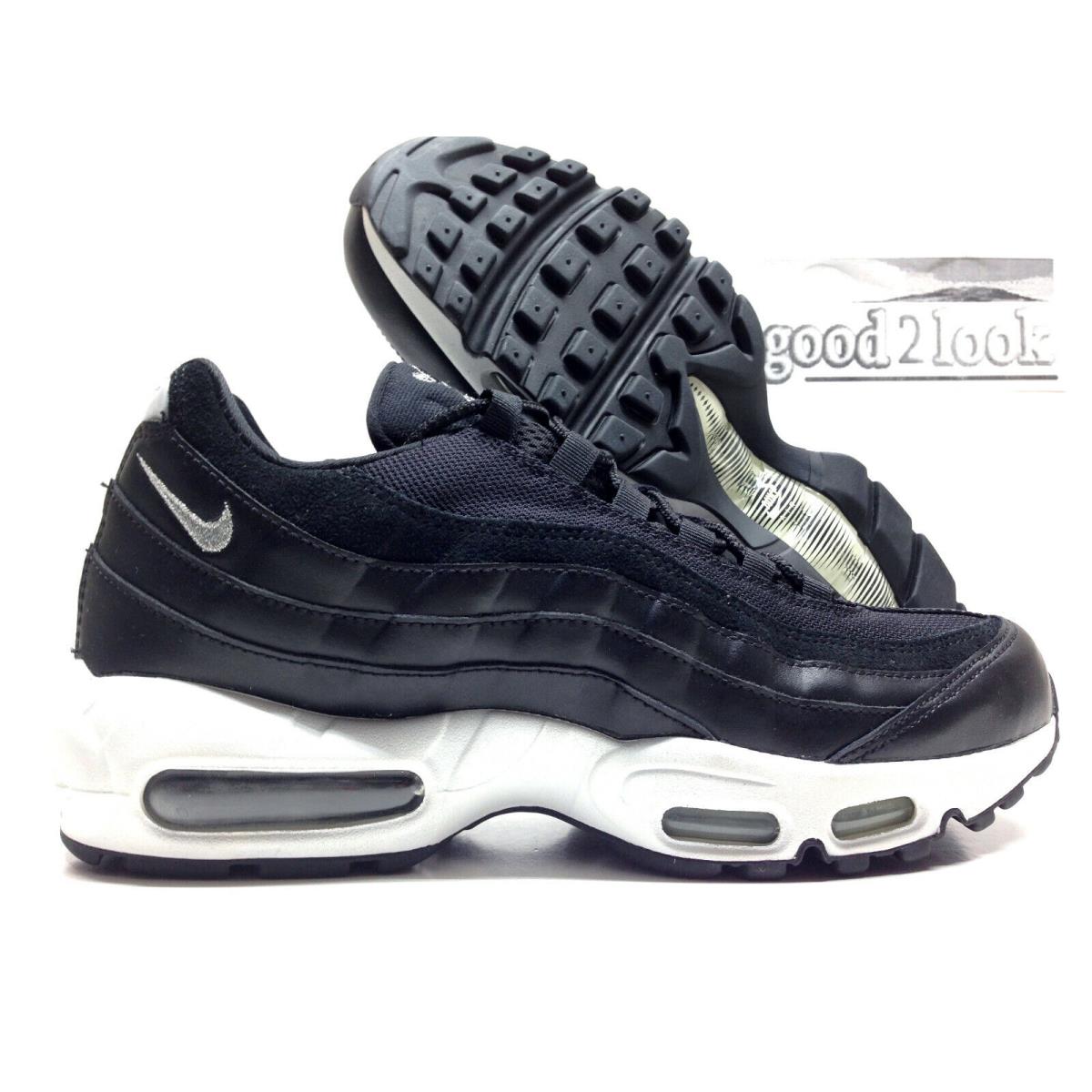 Nike Air Max 95 Prm Black/chrome-black-off White Size Men`s 9.5 538416-008