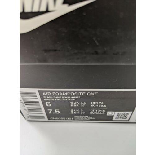 Nike shoes Air Foamposite One - Black/Royal/Aurora/White 8