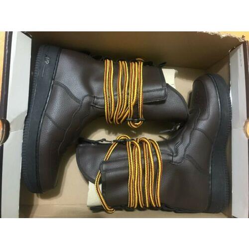 Nike SF Air Force 1Hi Boot Men`s Baroq Brwn/blk aa1128-204 sz7.5 NO Top Box