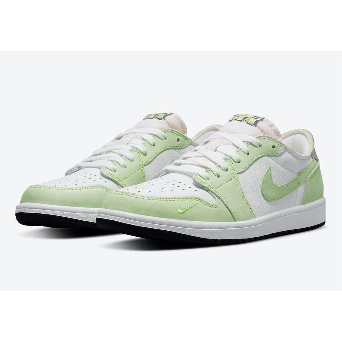 Nike Air Jordan 1 Retro Low White Ghost Green Black Size 12.5 White/ghost Green