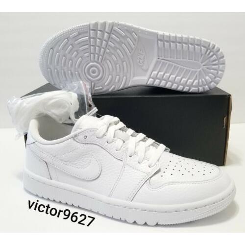 Nike Air Jordan 1 Low G Golf Triple White DD9315 101 Mens Size 8=Womens