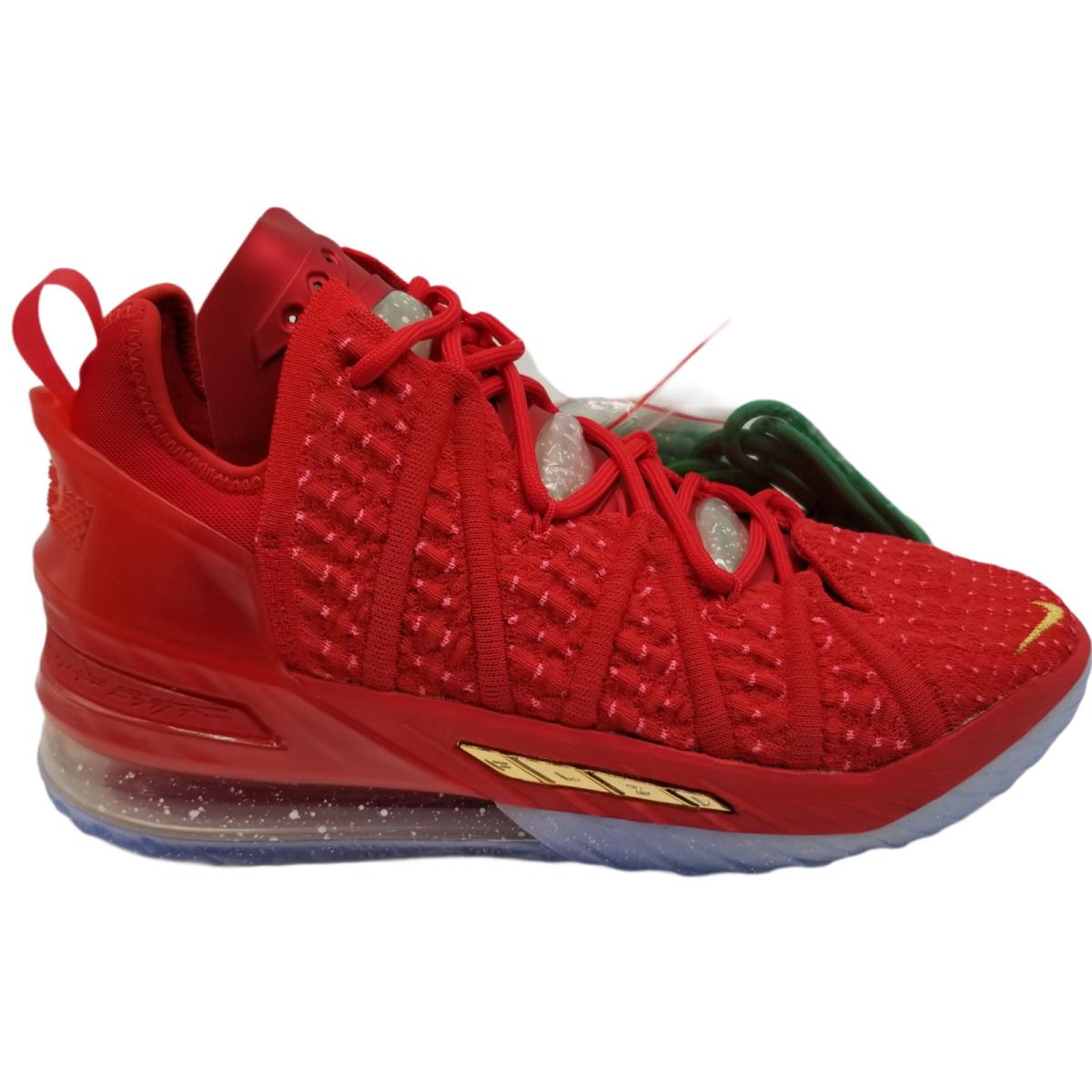 Nike Mens Lebron Xviii 18 X-mas In LA Red Shoes Size 8