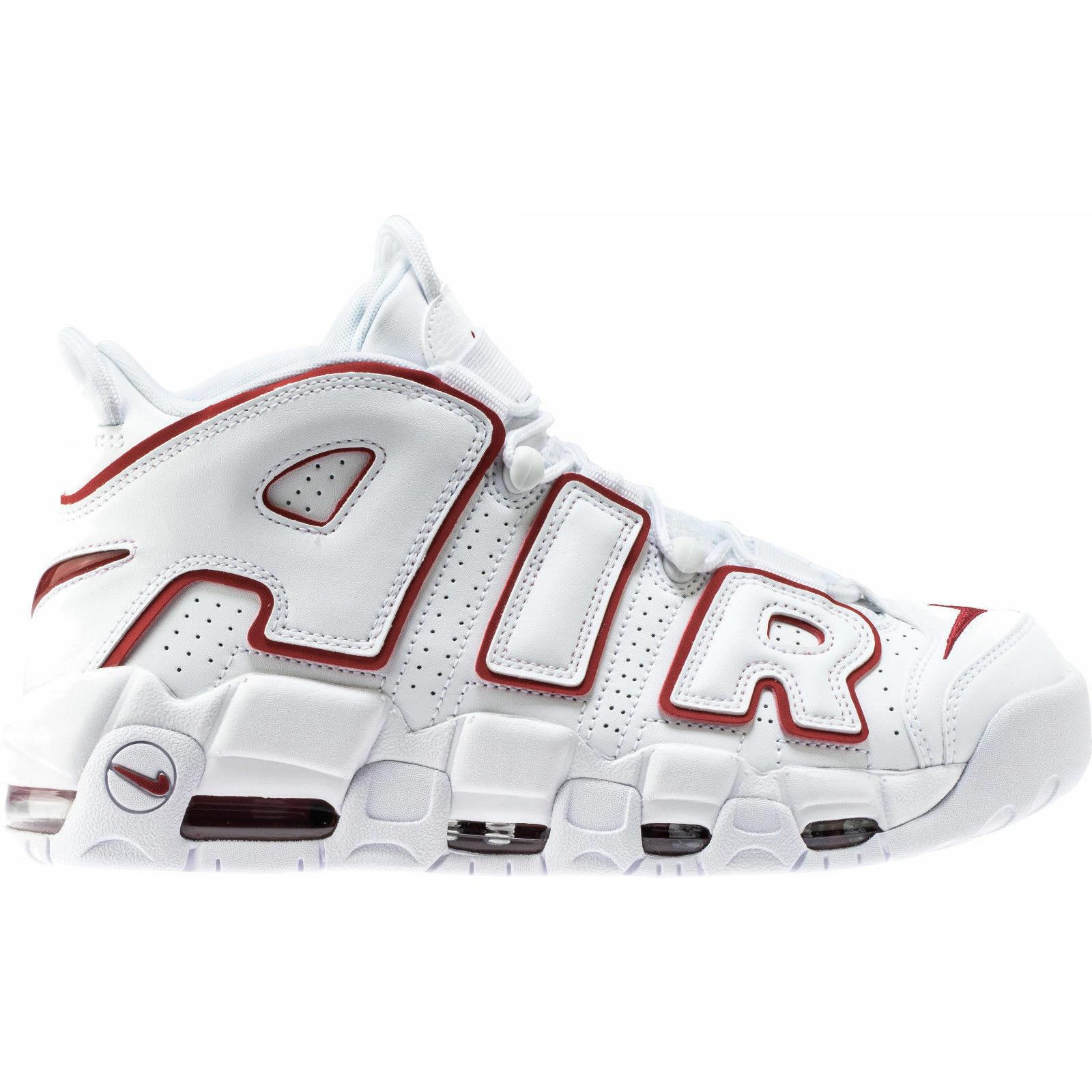 Nike Air More Uptempo 96 White Varsity Red Size 10.5 921948-102 Pippen