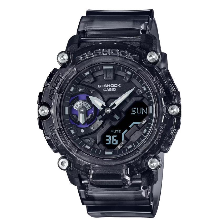 Casio G-shock Analog-digital Shock Resistant Transparent Gray Watch GA2200SKL-8A