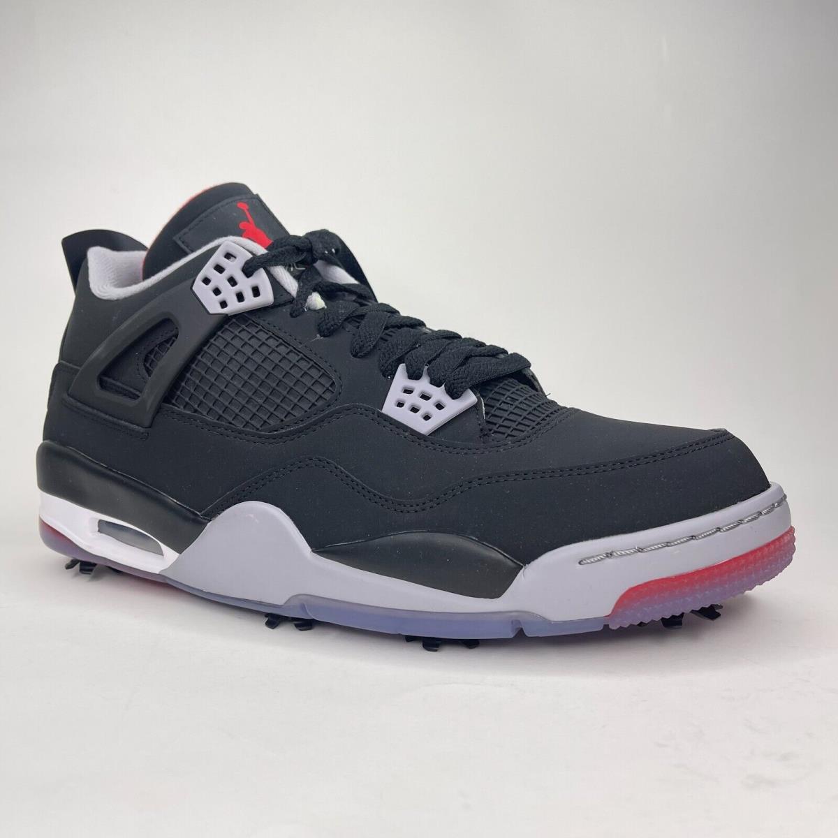 Nike Mens Air Jordan 4 Retro IV Bred Black Red Golf Shoes Size 13 CU9981-002